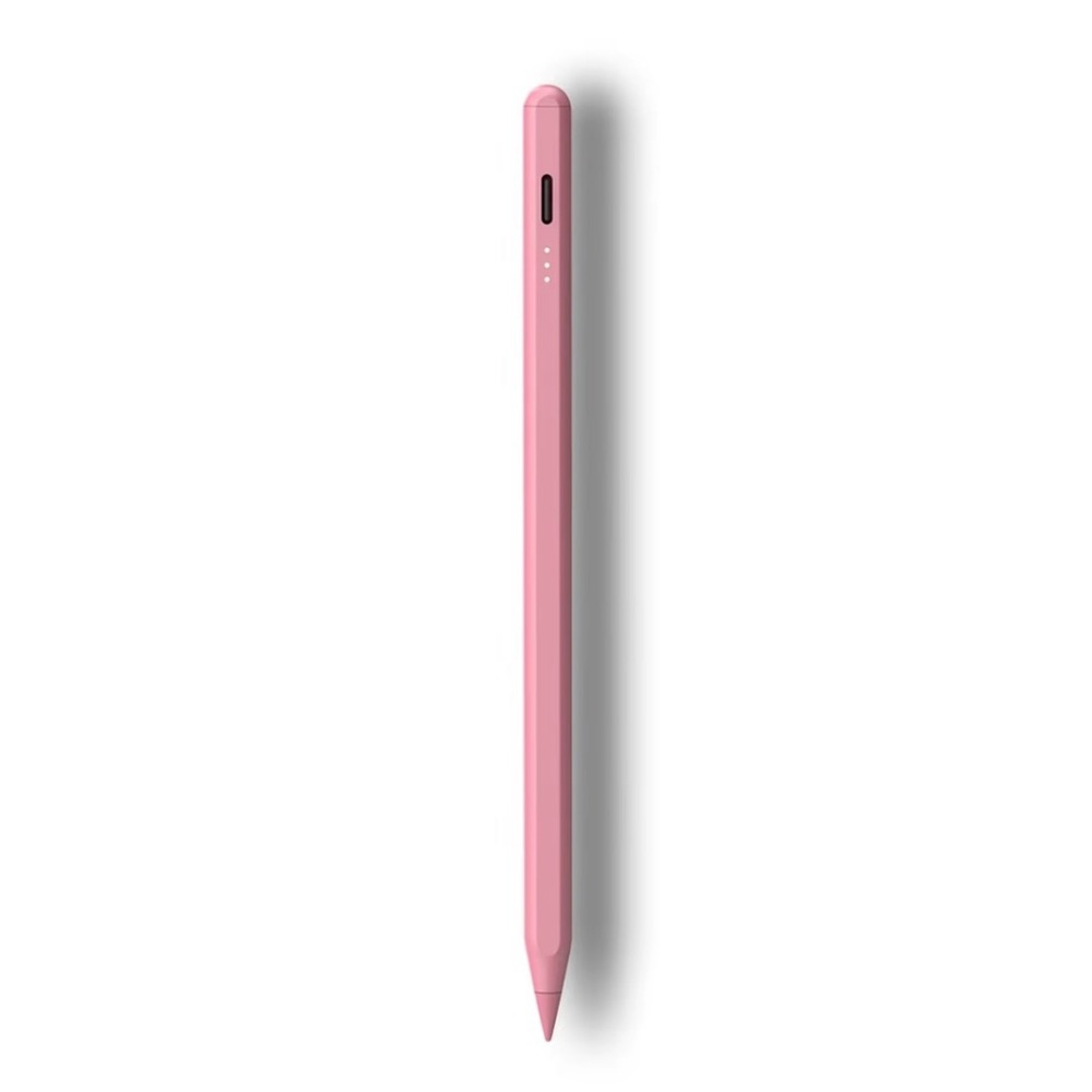 Stylish Pink Stylus Pen for iPad; Fast-Charge with Palm Tilt Sensitivity